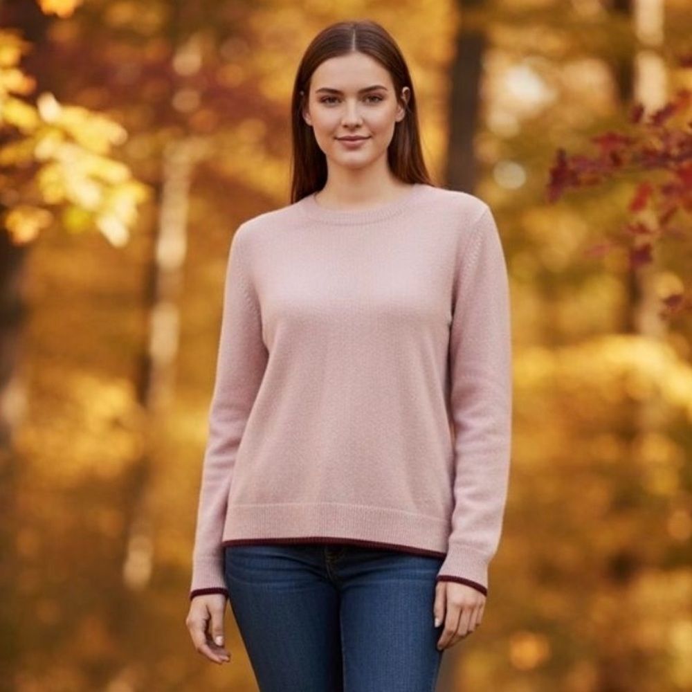 Orvis 100% Cashmere Sweater Pink Size XL